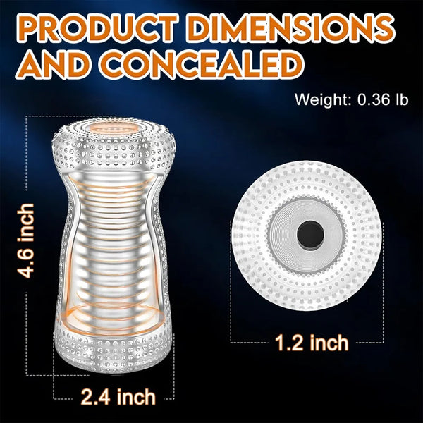 3D Spiral Textured Pocket Pussy