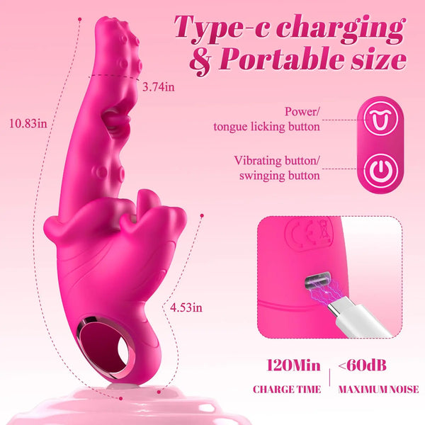 3 in 1 Tongue Licking Vibrator