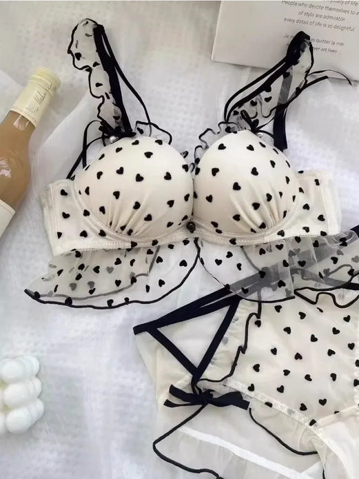 Japanese Mesh No-wire lace Underwear set