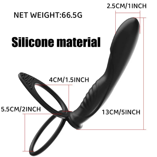 Silicone Double Ring Prostate Massager