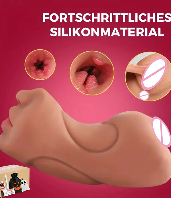 3 in 1 Mouth Lifelike Sex Doll with Face TPE Portable Adult Sex Love Toy Male Stroker Masturbator Deep Throat for Sexy Adult Men