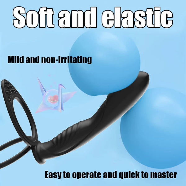 Silicone Double Ring Prostate Massager