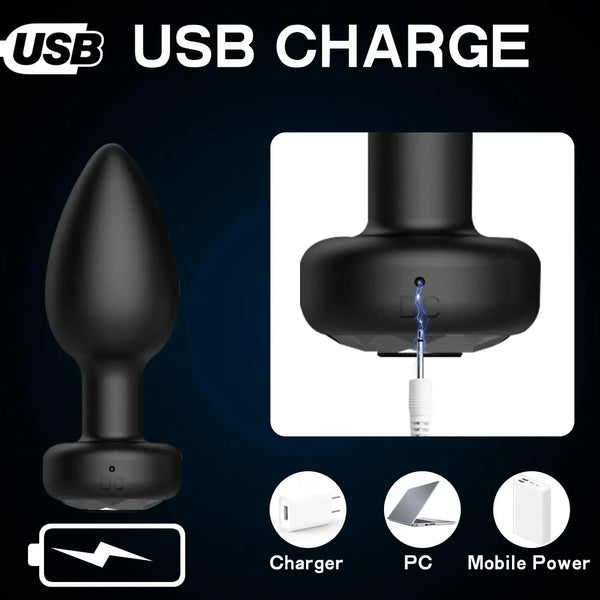 Anal Vibrator Wireless Remote Control Butt Plug