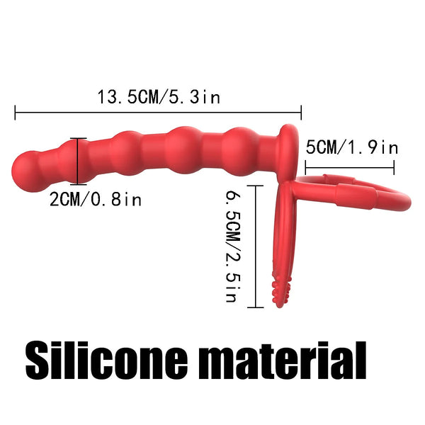 Silicone Double Ring Prostate Massager