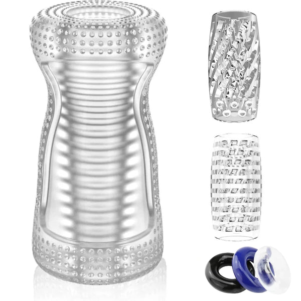 3D Spiral Textured Pocket Pussy