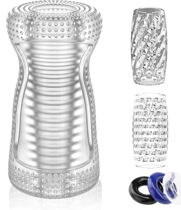 3D Spiral Textured Pocket Pussy