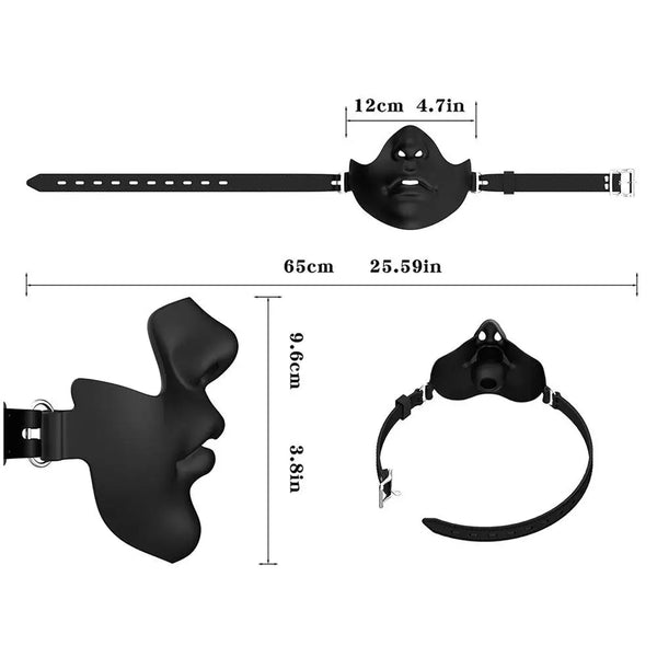 BDSM Full Silicone Mouth Gags Mouth Bondage Ball Gag Adjustable