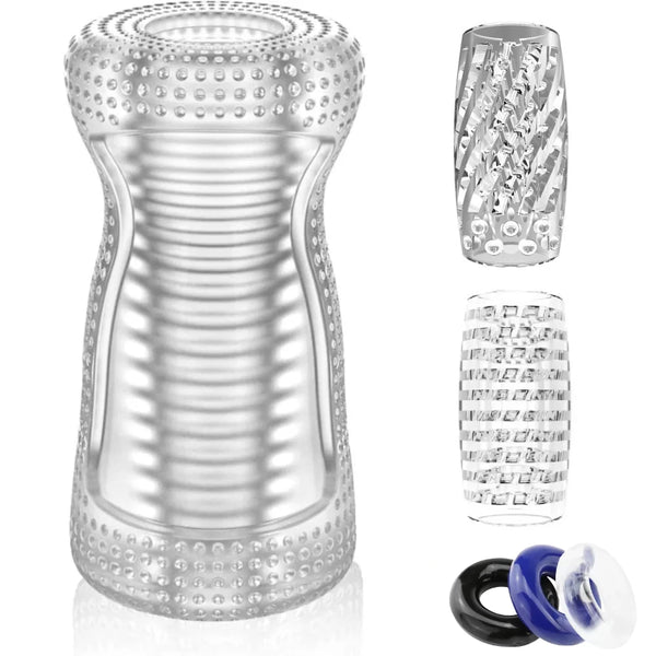 3D Spiral Textured Pocket Pussy