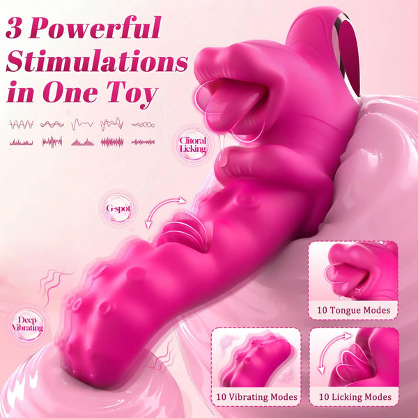 3 in 1 Tongue Licking Vibrator