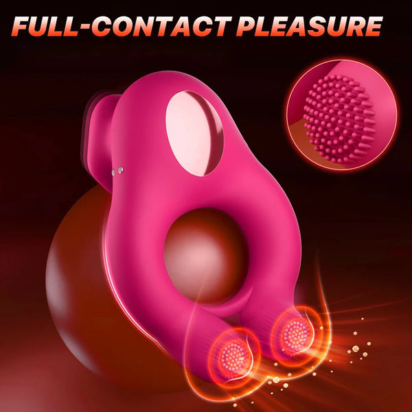 Penis Ring for Men Semen Cock Ring Penis Ejaculation Delayed Vibrating Cock Ring Licking Tongue Clitoris Ring For Couple Adult
