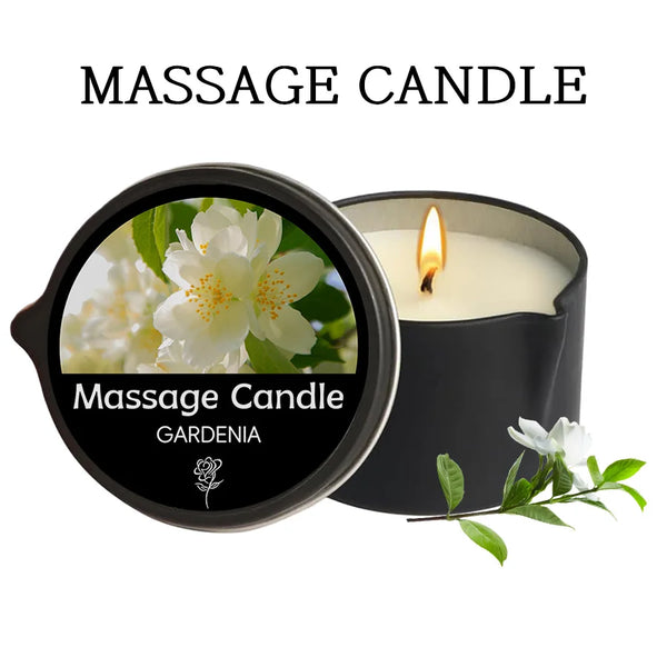 Amber Vanilla Massage Candle, Soy Wax Scented Candles