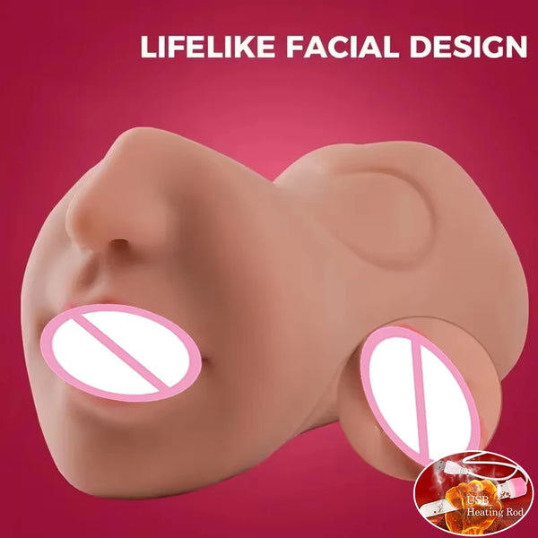 3 in 1 Mouth Lifelike Sex Doll with Face