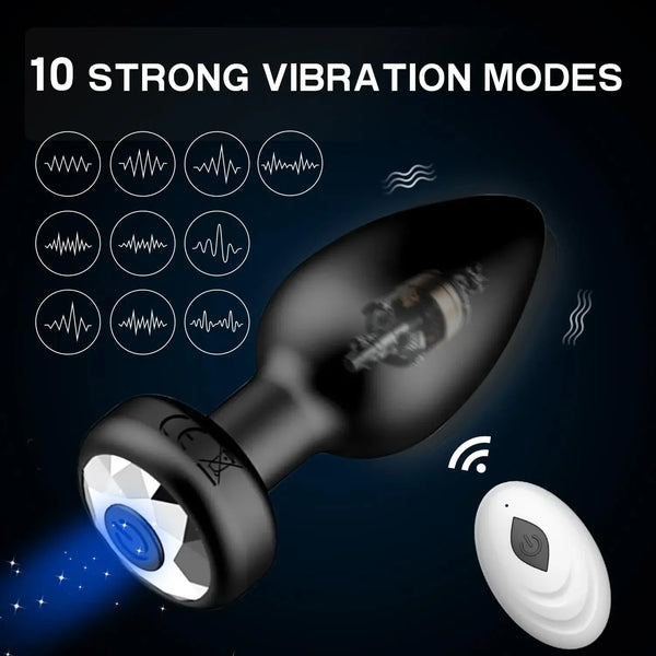 Anal Vibrator Wireless Remote Control Butt Plug