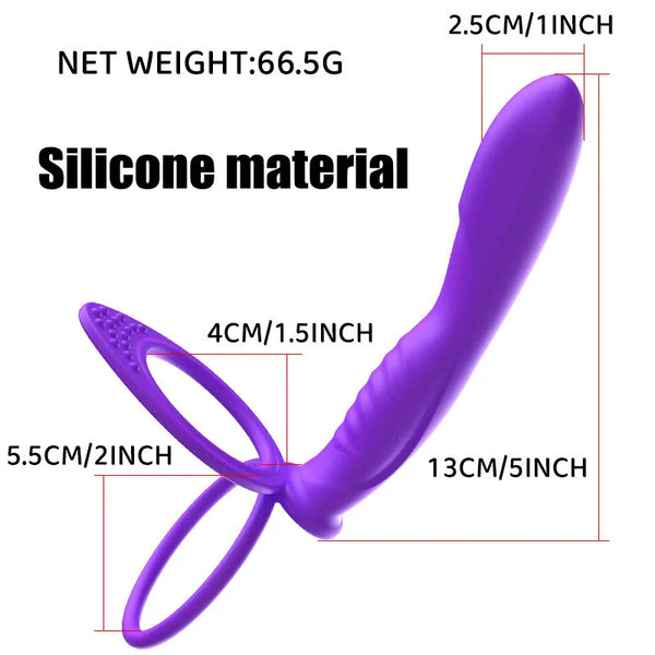 Silicone Double Ring Prostate Massager