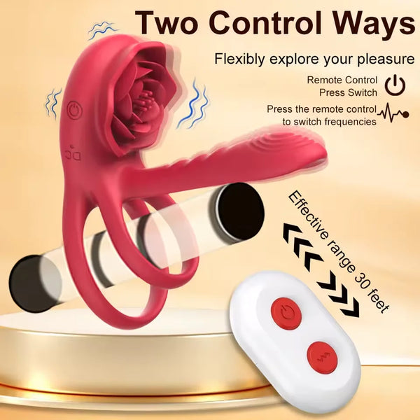 Remote Control Cock Ring G-Spot Clitoris Stimulator