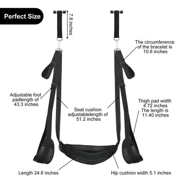 BDSM Upgraded Door Hanging Sex Swing Sex Toys Soft Slings Sex Furniture Fetish Bandage Restraints Adult Sex Swing SM Games