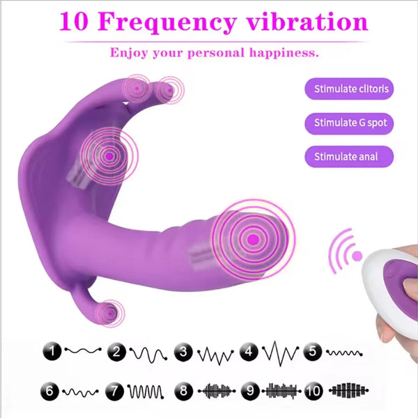 Remote Control Rabbit Vibrator Wearable Panties Dildo