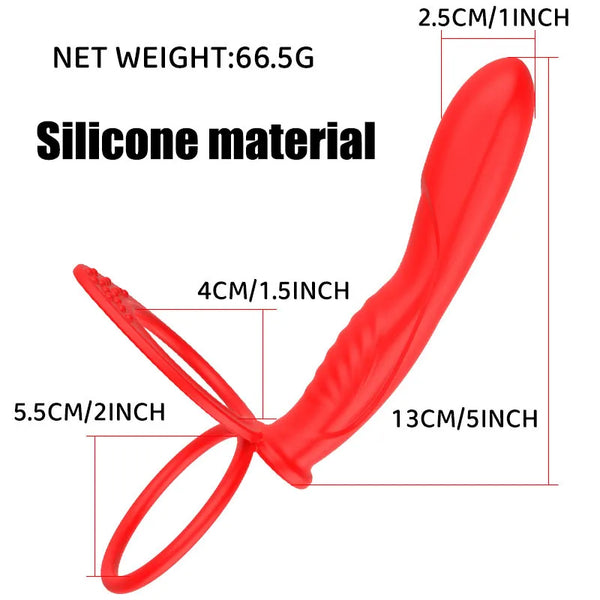 Silicone Double Ring Prostate Massager