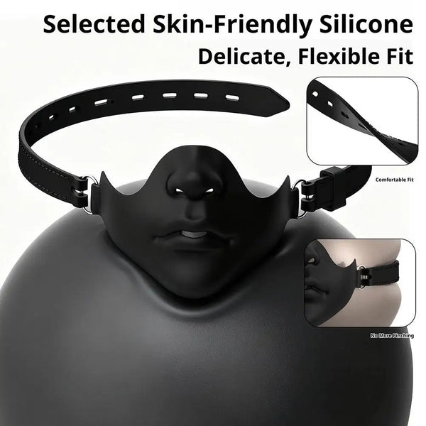 BDSM Full Silicone Mouth Gags Mouth Bondage Ball Gag Adjustable