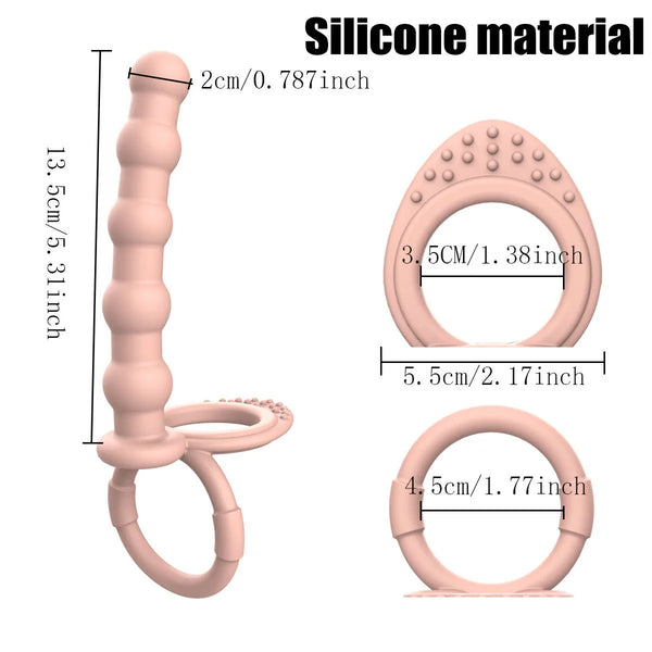 Silicone Double Ring Prostate Massager