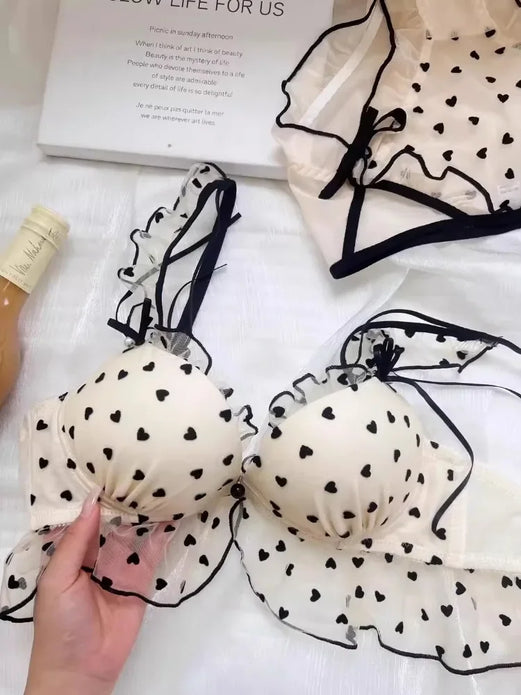 Japanese Mesh No-wire lace Underwear set