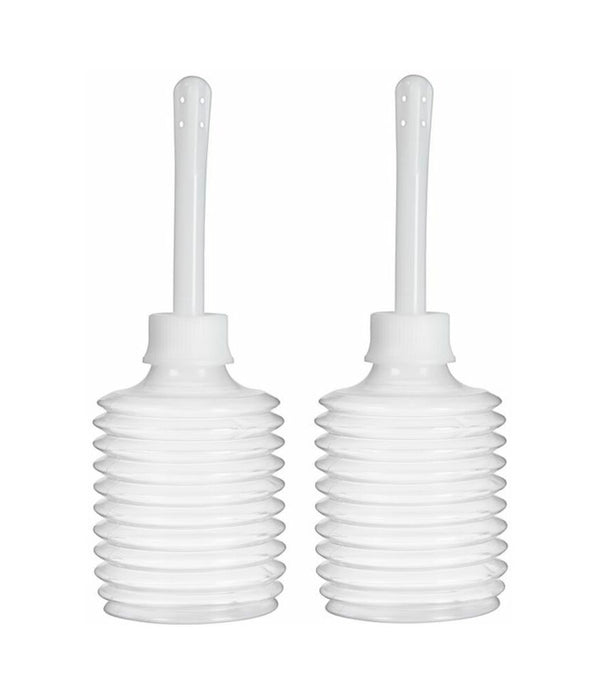 Cloud 9 Fresh + Portable Anal Enema Douche 3.3oz EZ Squeeze Bulb 2 Pack