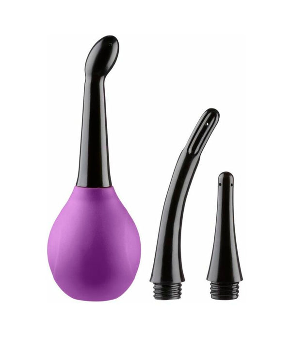 Cloud 9 Fresh + Deluxe Anal Soft Tip Enema Douche 3 Soft Nozzle Tips