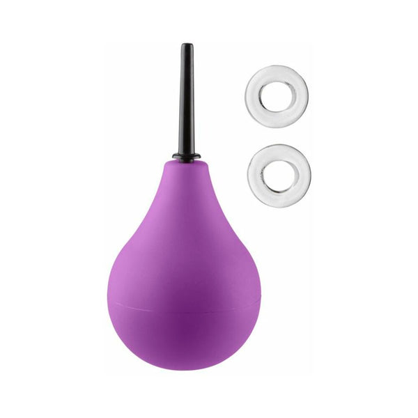 Cloud 9 Fresh + Deluxe Anal Soft Tip Enema Douche 7.6oz EZ Squeeze Bulb & 2 C-rings