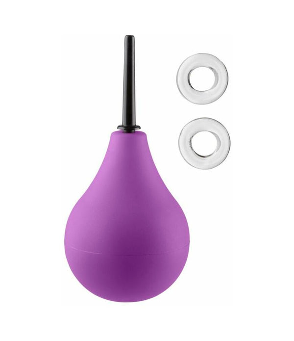 Cloud 9 Fresh + Deluxe Anal Soft Tip Enema Douche 7.6oz EZ Squeeze Bulb & 2 C-rings