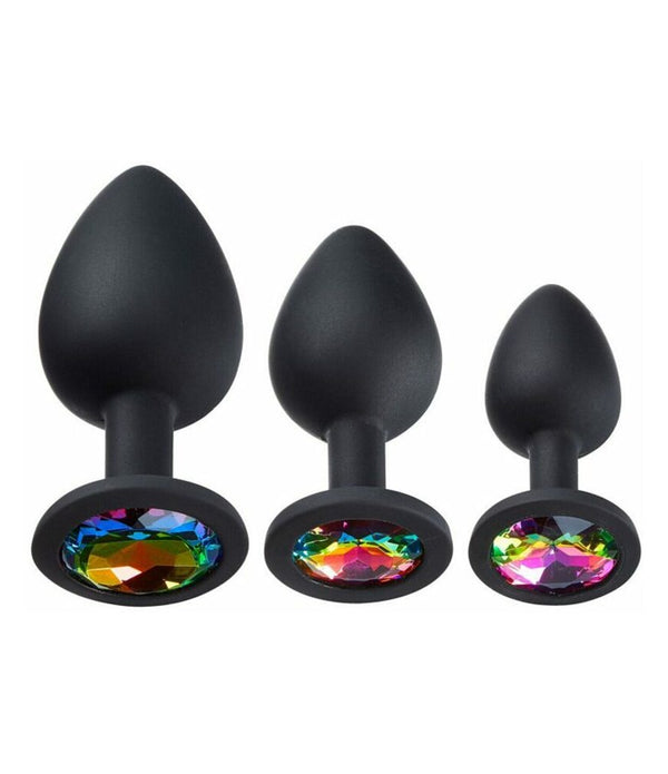Cloud 9 Gems Black Silicone Anal Plug Large