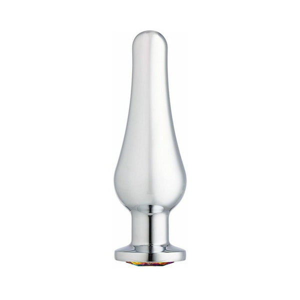 Cloud 9 Gems Silver Chromed Tall Anal Plug Small