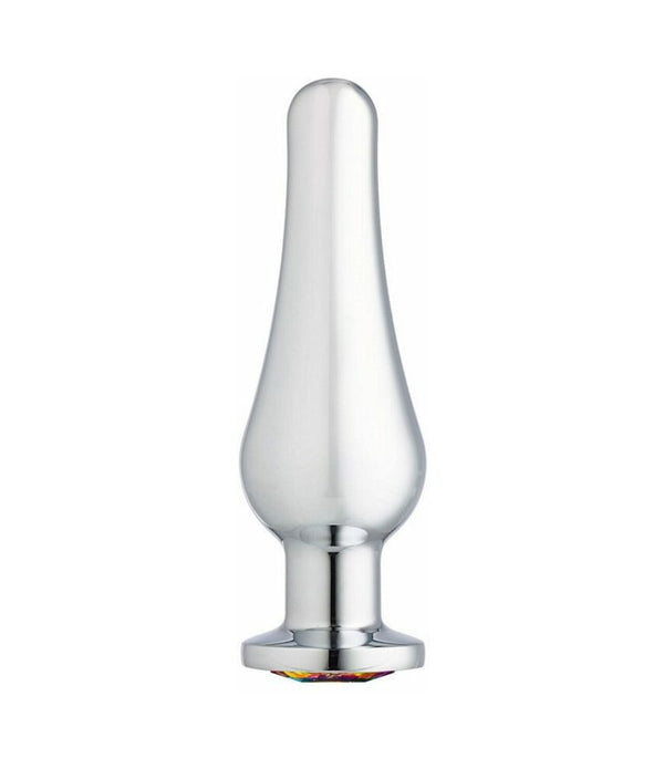 Cloud 9 Gems Silver Chromed Tall Anal Plug Small