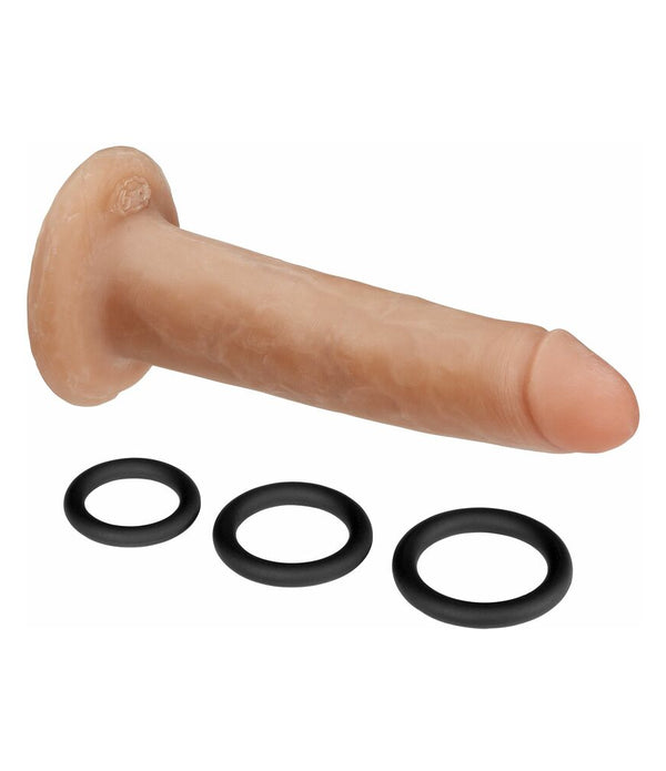 Cloud 9 Dual Density Real Touch Dong 6 inches with Balls Beige