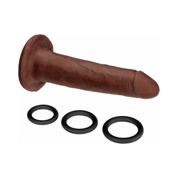 Cloud 9 Dual Density Real Touch Dong 6 inches with Balls Tan