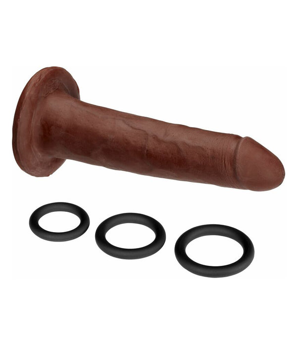 Cloud 9 Dual Density Real Touch Dong 6 inches with Balls Tan
