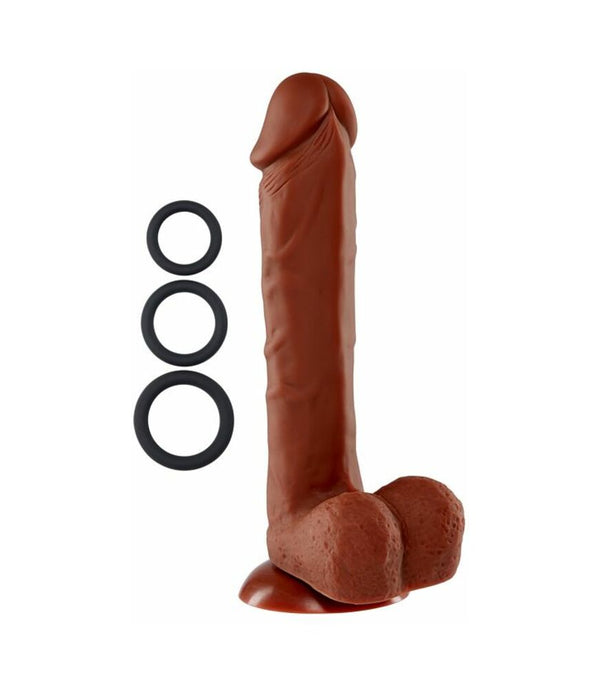 Pro Sensual Premium Silicone Dong 6 inch with 3 C-Rings Beige