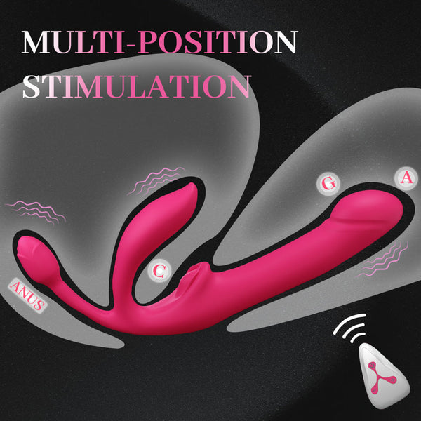 Wild Lily Double-Ended Vibrator with Butt Plug Remote Controlled